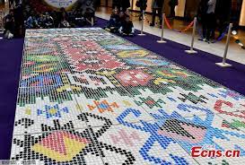 bosnian carpet made of 25 000 plastic