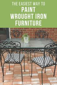 how to paint wrought iron furniture the