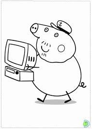 Peppa pig is a british cartoon tv series for preschool children, beginning in 2004. Peppa Pig Coloring Page Dinokids Coloring Library