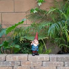 Alpine Corporation Hunting Blue Shirt Garden Gnome Statue