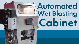 automated wet blasting cabinet vapor