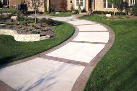 Stamped Bands Concrete Walkways