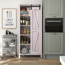 White Oak Food Pantry Cabinet