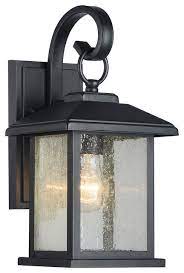 mira textured black outdoor wall sconce