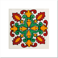 Mexican Folk Art Talavera Tile