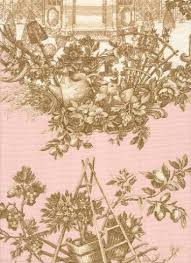 Garden Toile Old Rose Fabric By Style