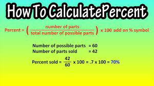 how to calculate percent or percene