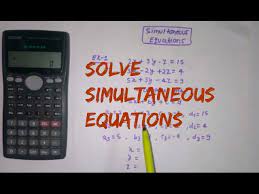 Solve Simultaneous Equations Using