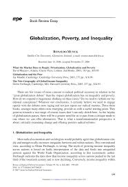 pdf book review essay globalization poverty and inequality what pdf book review essay globalization poverty and inequality what the market does to people privatization globalization and poverty david macarov