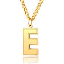 chainspromax mens letter necklace e