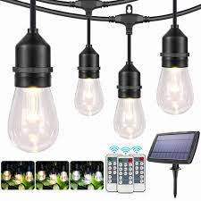 solar patio lights dimmable with remote