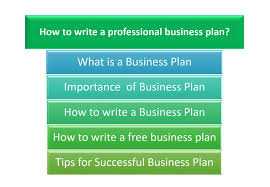 How To Write A Professional Business Plan