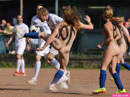 Nude female football