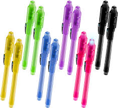 Amazon Com Sypen Invisible Disappearing Ink Pen Marker Secret Spy Message Writer With Uv Light Fun Activity Entertainment For Kids Party Favors Ideas Gifts And Stock Stuffers 12 Pack Toys Games