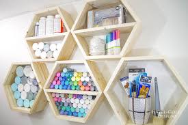 Diy Hexagon Shelves For Craft Storage