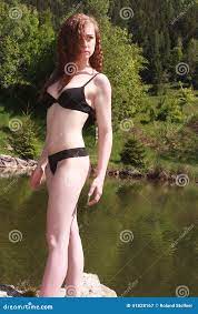 Redhead in bikini