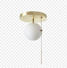Brass Pull Chain Ceiling Light Png