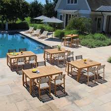 Summit Teak Outdoor Dining Table With