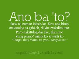 Quote About Love Hurts Tagalog via Relatably.com