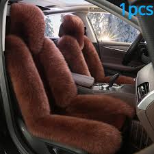 1pc Sheepskin Fur Car Cover Universal
