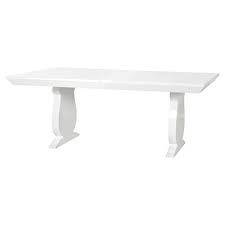White Lacquer Extendable Dining Table
