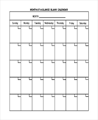 Sample Blank Printable Calendar 7 Examples In Word Pdf