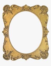 vine oval frame png ornate gold