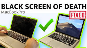macbook pro black screen of