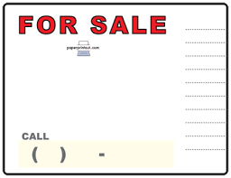 Free Car For Sale Sign To Print Online