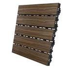 12 In. x 12 In. Deck and Balcony Tile-Walnut- (6 sq. ft./Case) Aura