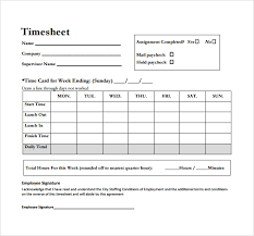 Sample Timesheet Calculator 8 Documents In Pdf