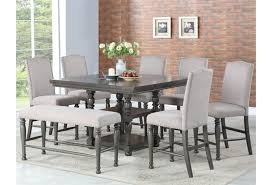Living room furniture sofas & couches sectionals benches ottomans & poufs accent chairs recliners coffee & accent tables tv stands bookshelves. Steve Silver Caswell Eight Piece Traditional Counter Height Dining Set With Bench Wayside Furniture Dining 7 Or More Piece Sets
