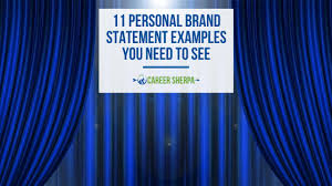 11 personal brand statement exles