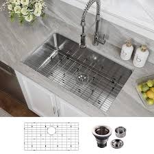 kitchen sink with bottom grid