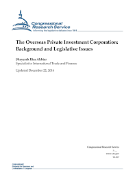 The Overseas Private Investment Corporation Background And