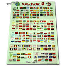 Flags Of The World Poster Countries Education Detail