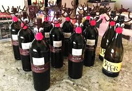 Reindeer Themed Wine Bottles Wine