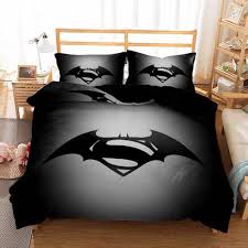 Superman Logo Black Bedding Set