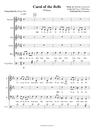 It came upon the midnight clear. Carol Of The Bells Pentatonix Full Sheet Music W Lyrics Sheet Music For Violin Drum Group Soprano Tenor More Instruments A Capella Musescore Com