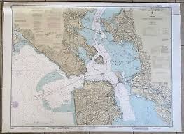 Vintage Noaa Nautical Map Of Entrance To San Francisco Bay
