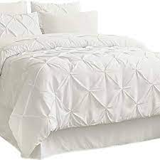 Bedsure Ivory Comforter Set Queen Bed