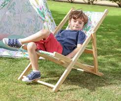 party s kids wooden deck chair