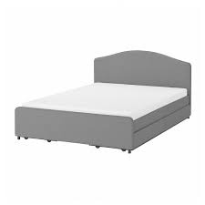 4.5 out of 5 stars. Hauga Upholstered Bed 4 Storage Boxes Vissle Grey Ikea