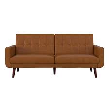Dhp Fay Camel Faux Leather Upholstered