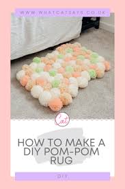 how to make a diy pom pom rug at home
