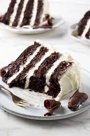 intense chocolate cake with cream
