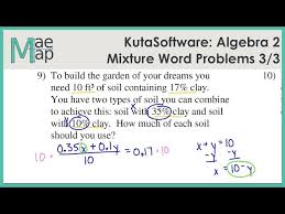 Kuta Algebra 2 Mixture Word