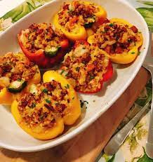 Southern Stuffed Bell Peppers With Shrimp gambar png