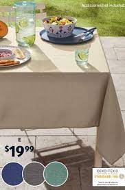 outdoor tablecloth offer at aldi