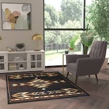 oliver 5x7 brown olefin accent rug with